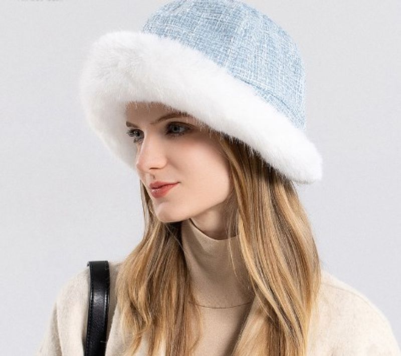 Women's Elegant Basic Solid Color Wide Eaves Bucket Hat