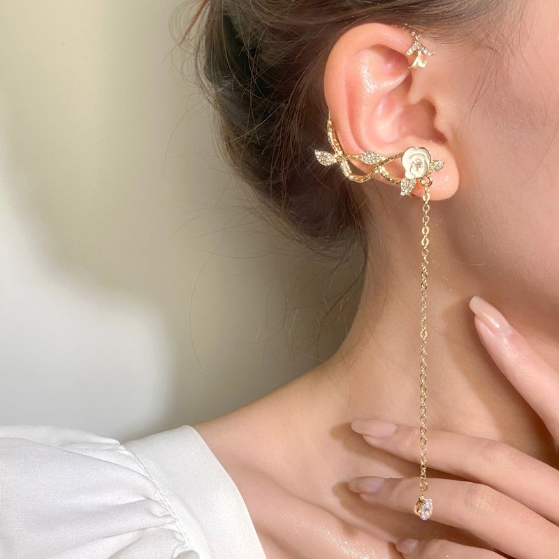 1 Piece Vintage Style Simple Style Rose Plating Alloy 14k Gold Plated Ear Cuffs