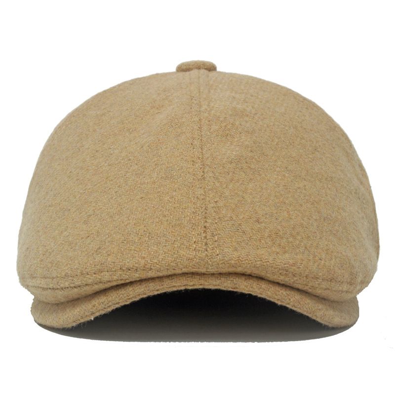 Unisex Retro British Style Solid Color Curved Eaves Beret Hat