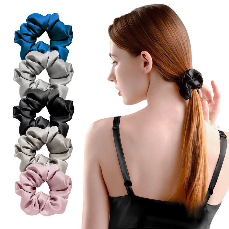 Simple Style Solid Color Mulberry Silk Hair Tie