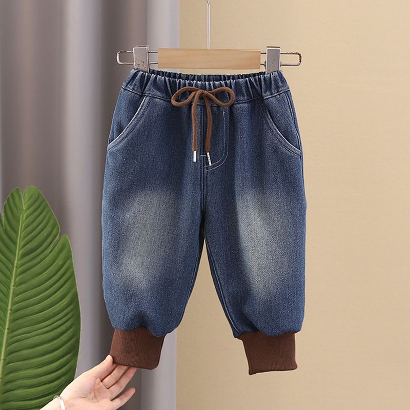 Simple Style Solid Color Cotton Boys Pants