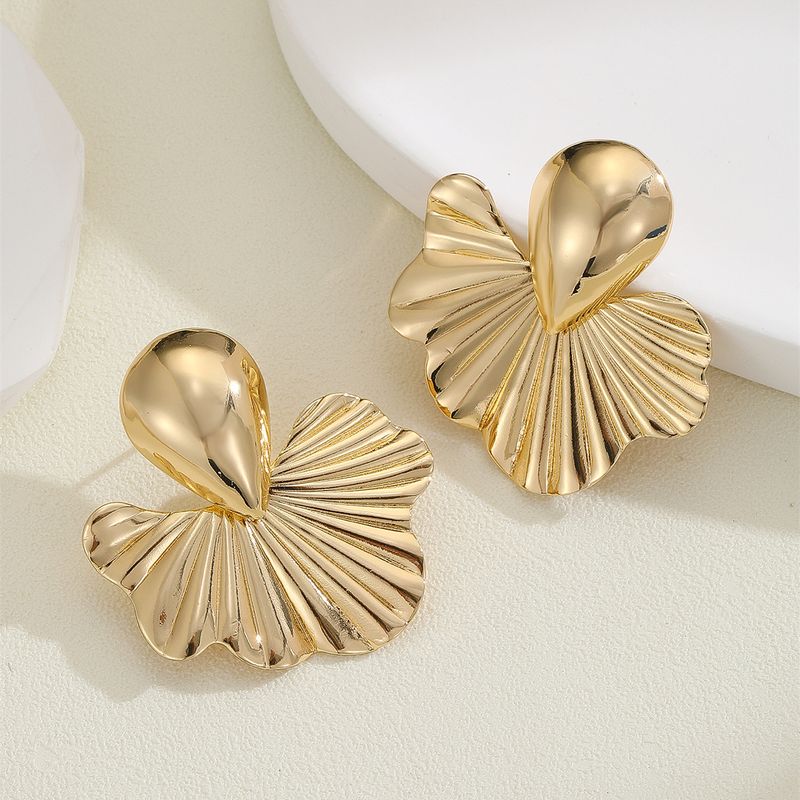 1 Pair Retro Exaggerated Geometric Plating Alloy Gold Plated Drop Earrings