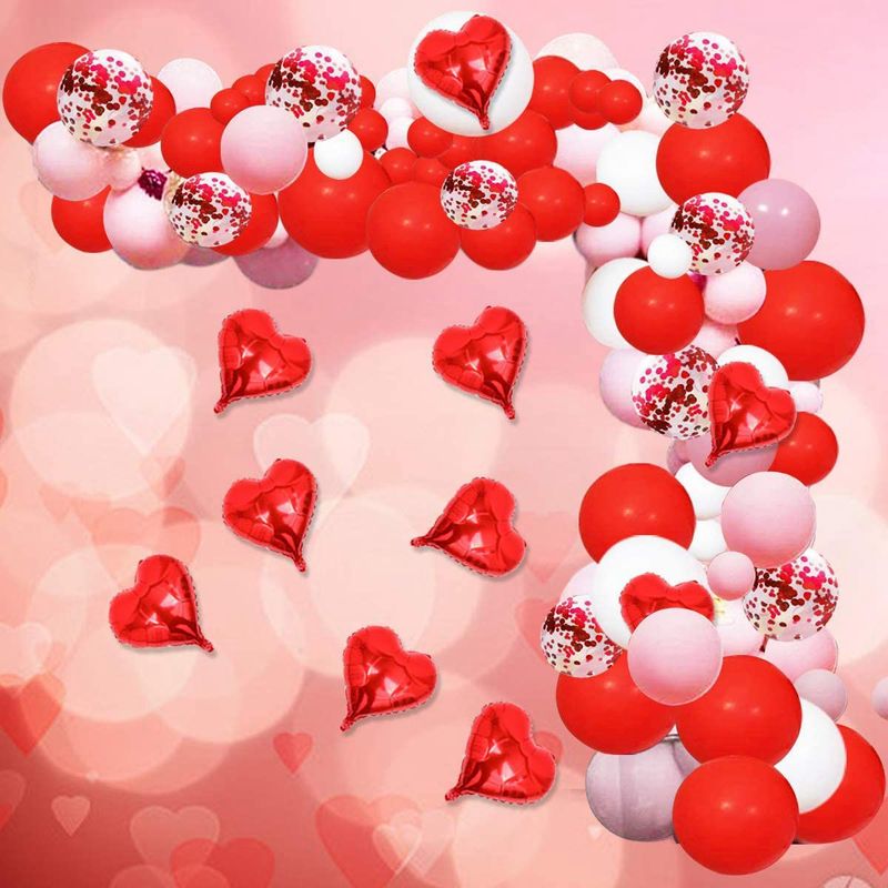 Wedding Season Valentine's Day Sweet Heart Shape Emulsion Indoor Outdoor Party Balloons