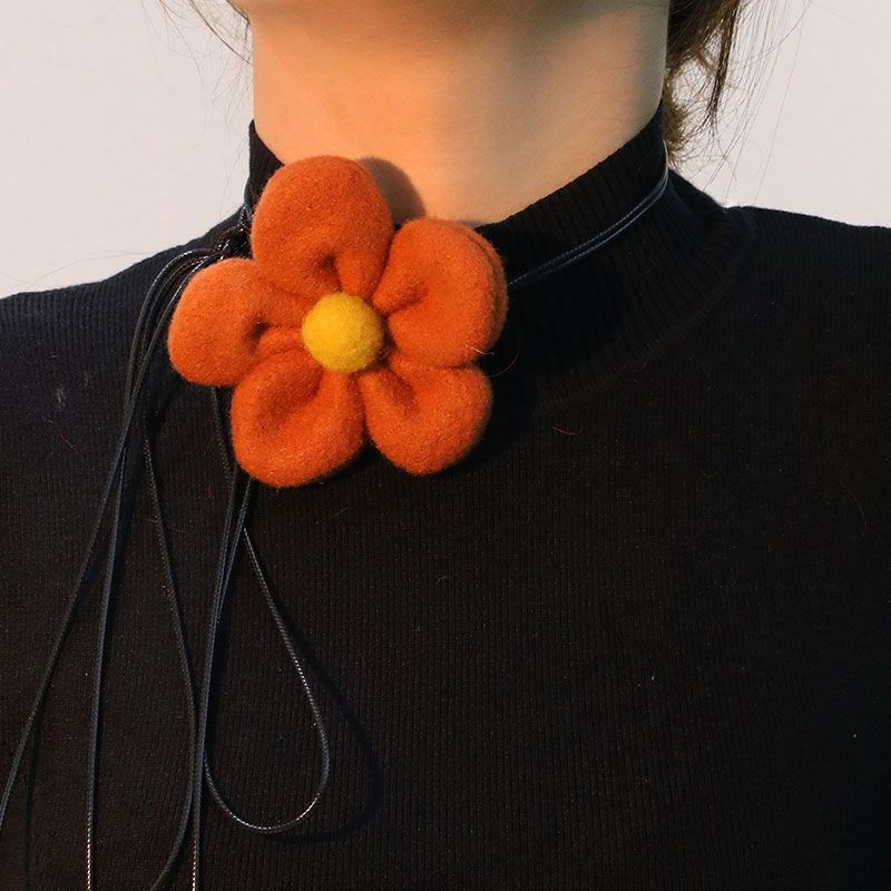 Vintage-stil Blume Tuch Handgemacht Frau Halskette