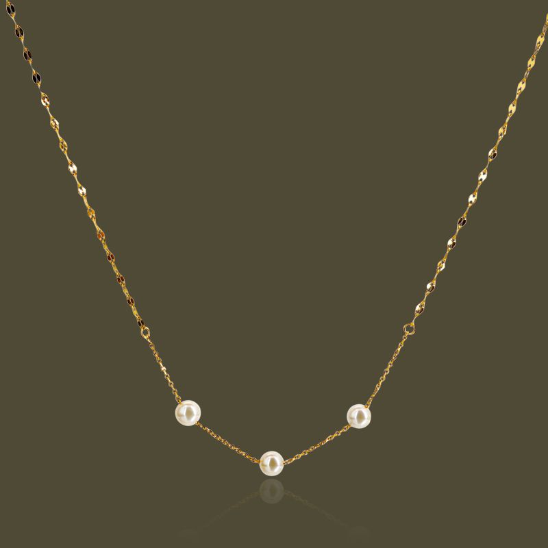 Elegant Simple Style Geometric Imitation Pearl Pearl None 18K Gold Plated Women's Necklace