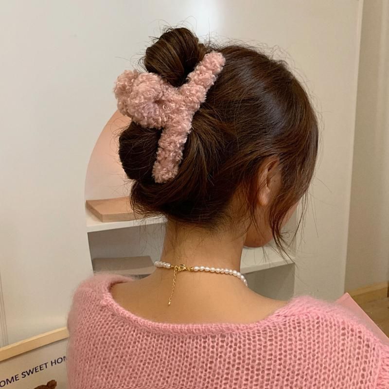 Women's Cute Solid Color Plastic Braid Hair Clip
