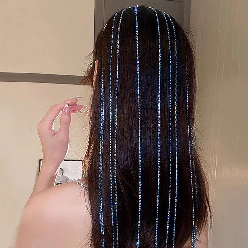 Mujeres Elegante Señora Color Sólido Aleación Banda Para El Cabello