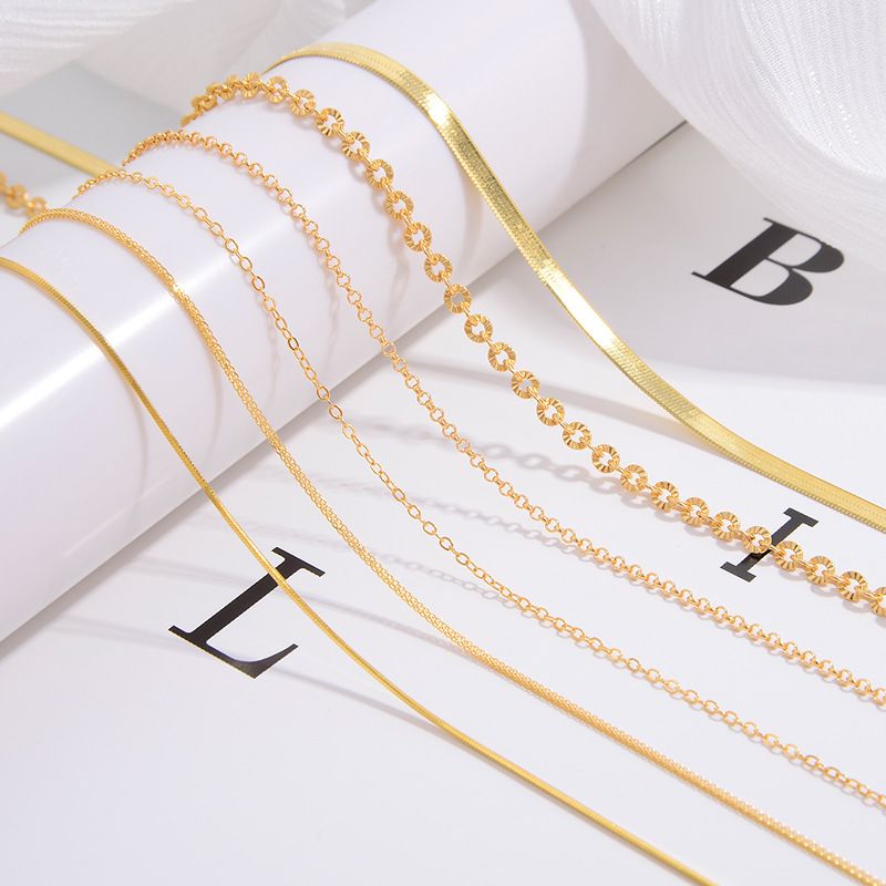 Simple Style Solid Color Sterling Silver Plating Necklace