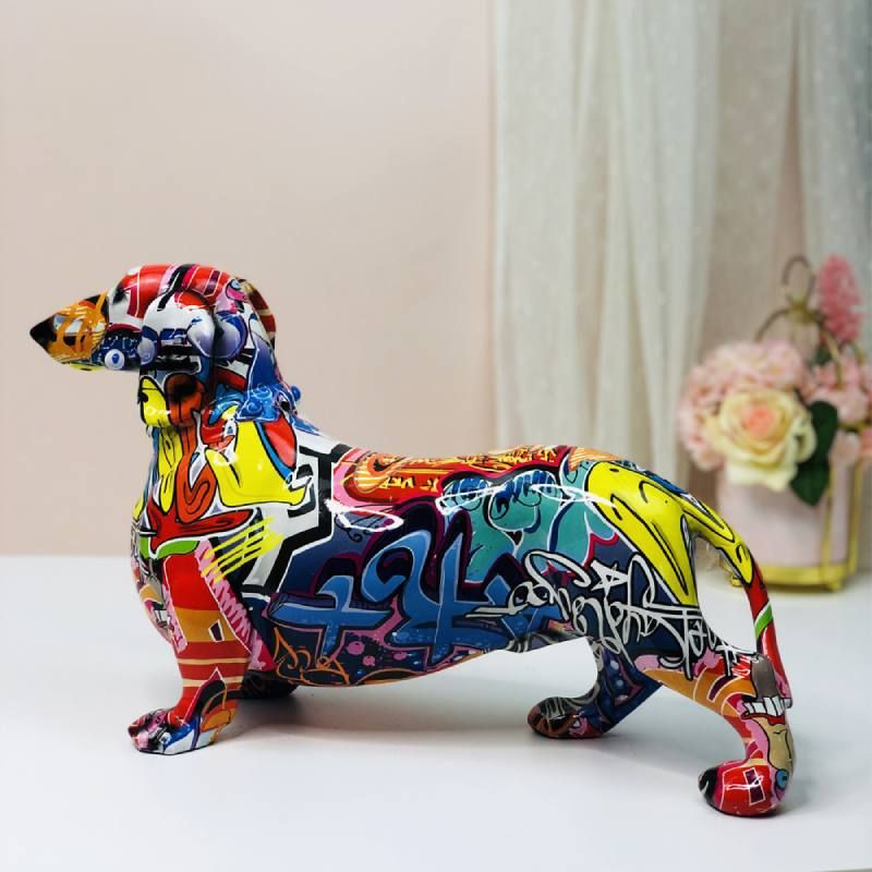 Retro Künstlerisch Hund Kunstharz Ornamente Künstliche Dekorationen