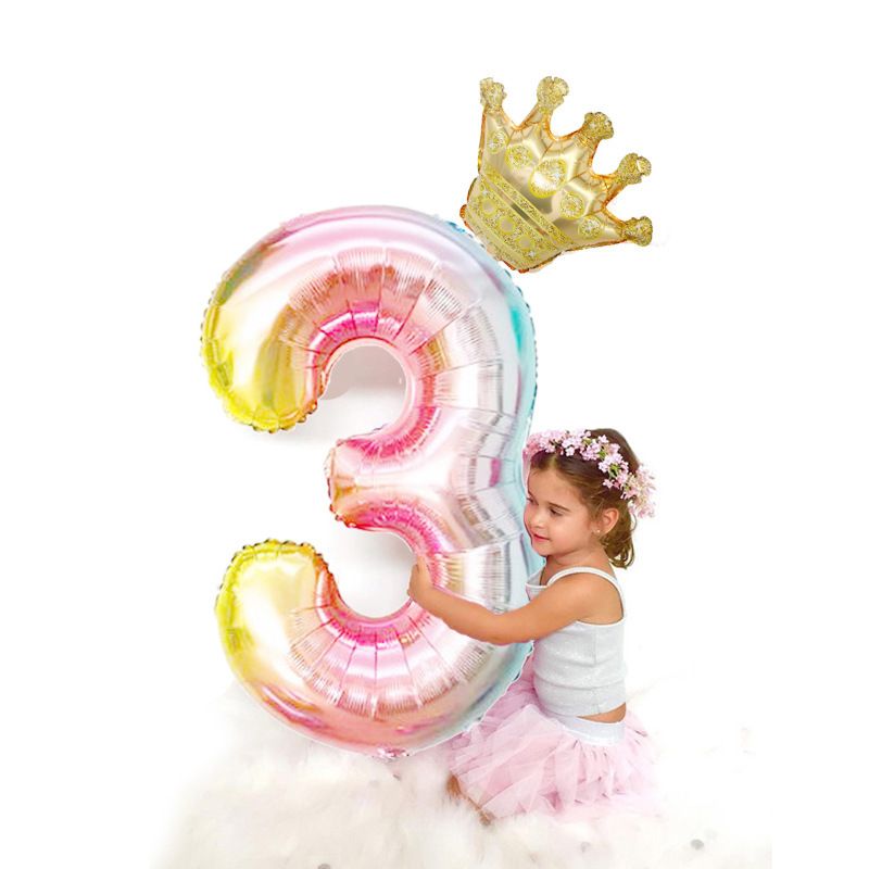 Birthday Cute Sweet Number Aluminum Film Indoor Outdoor Party Balloons