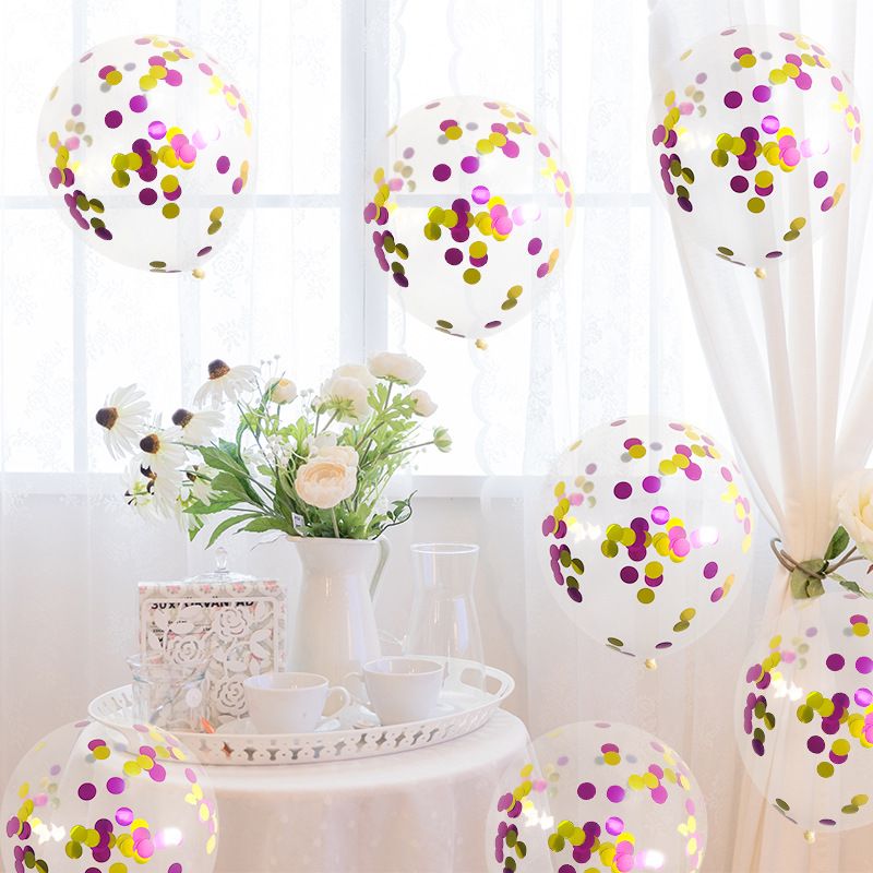 Birthday Simple Style Sequins Emulsion Indoor Outdoor Party Balloons