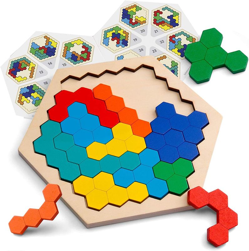 Puzzles Toddler(3-6years) Colorful Wood Toys