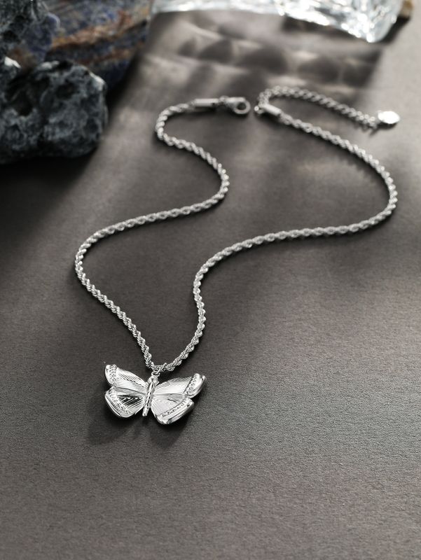Casual Streetwear Butterfly 304 Stainless Steel Women's Pendant Necklace