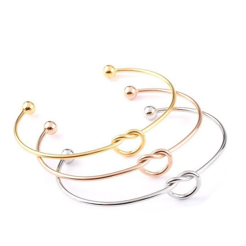 Sucré Style Simple Style Coréen Couleur Unie Acier Inoxydable Placage Bracelet