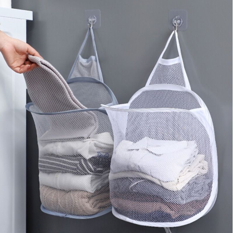 Casual Solid Color Nylon Laundry Basket