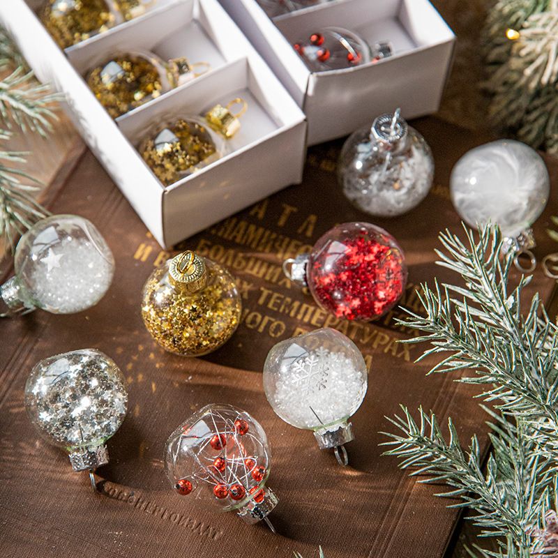 Christmas Simple Style Ball Glass Indoor Party Hanging Ornaments