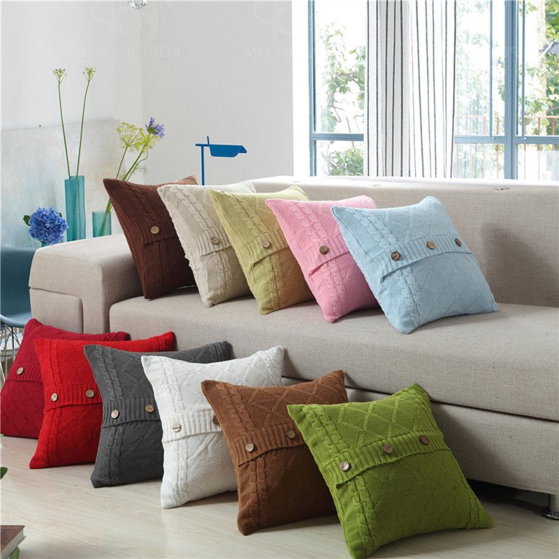 Vacation Solid Color Cotton Pillow Cases