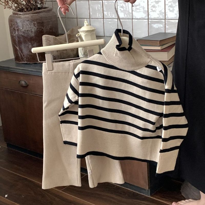 Casual Stripe Cotton Polyester Boys Clothing Sets