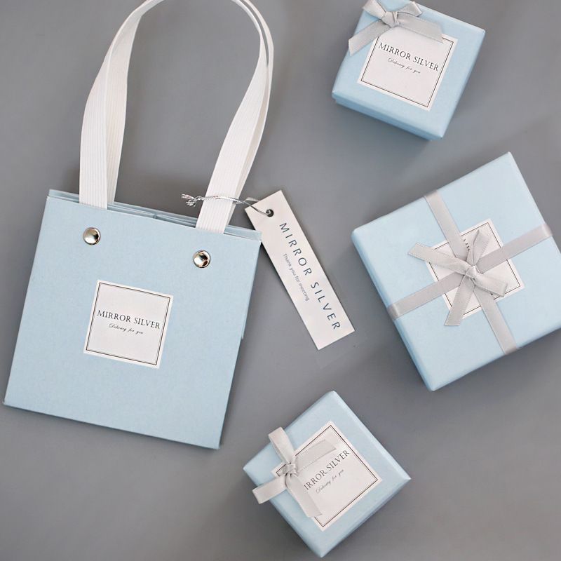 Cute Pastoral Solid Color Paper Jewelry Boxes