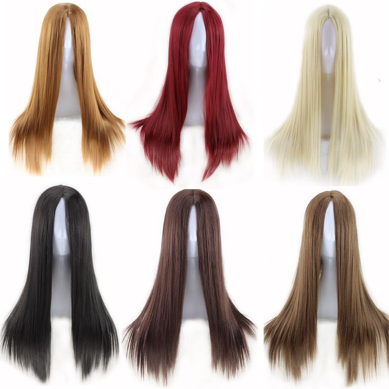 Women's Sweet Party Street High Temperature Wire Long Bangs Long Straight Hair Wigs