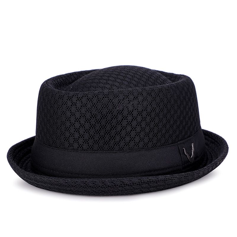 Men's Elegant Solid Color Side Of Fungus Fedora Hat