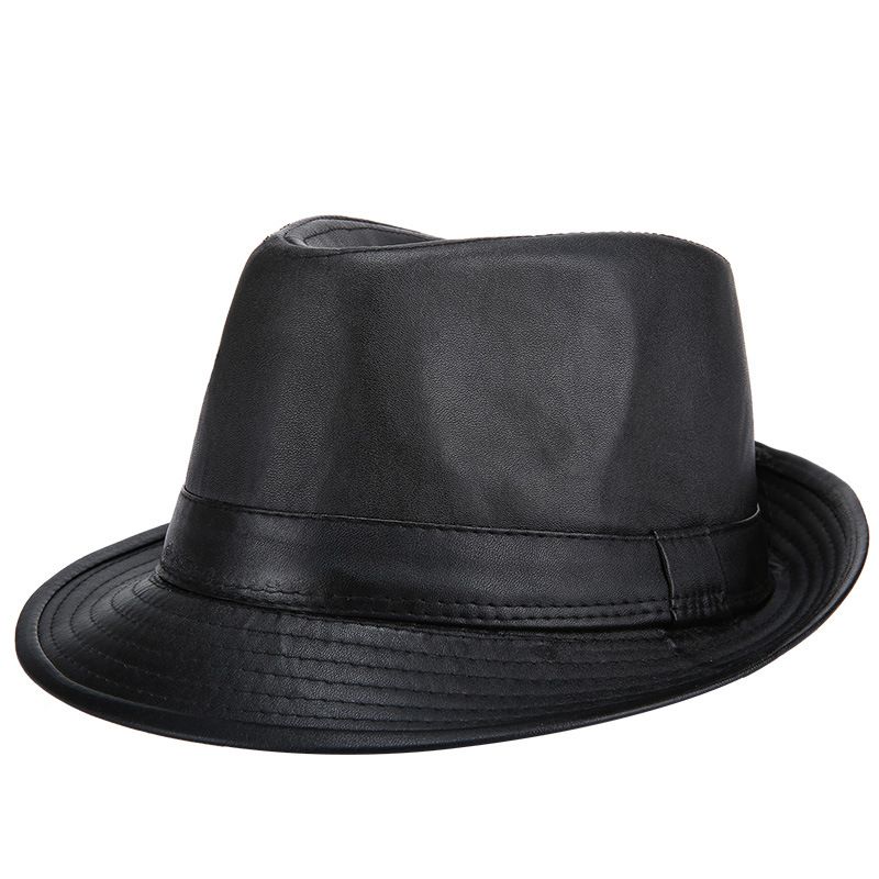 Men's Elegant Solid Color Crimping Fedora Hat