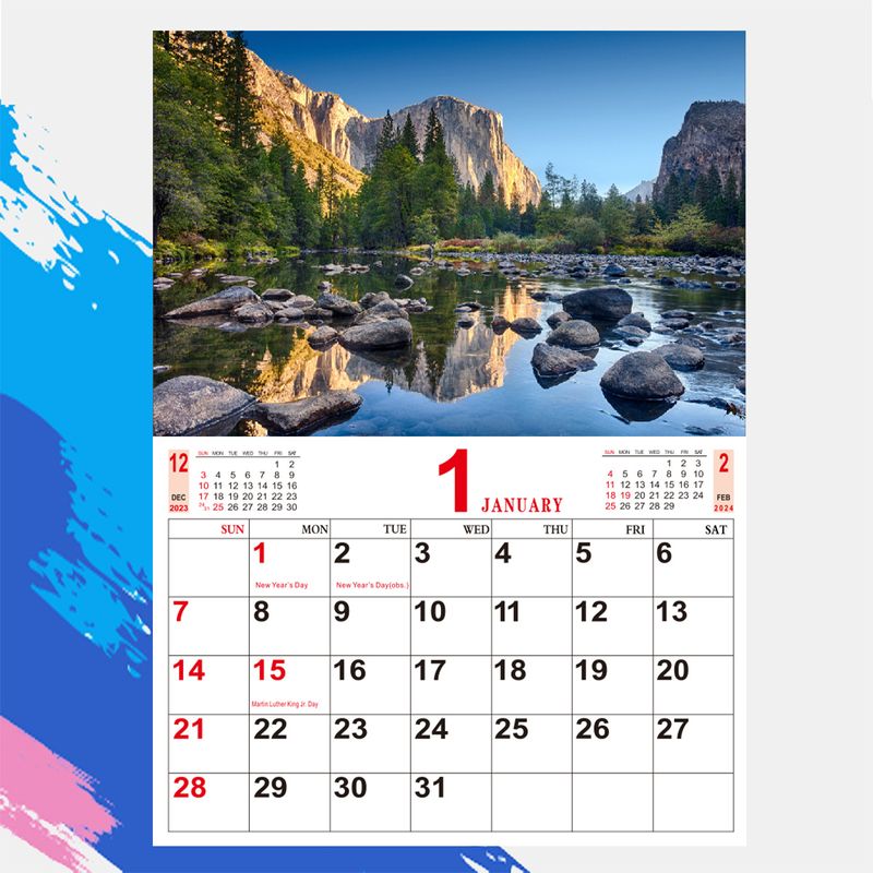 1 Pieza Tropical Aprendiendo Papel Vacaciones Calendario De Pared