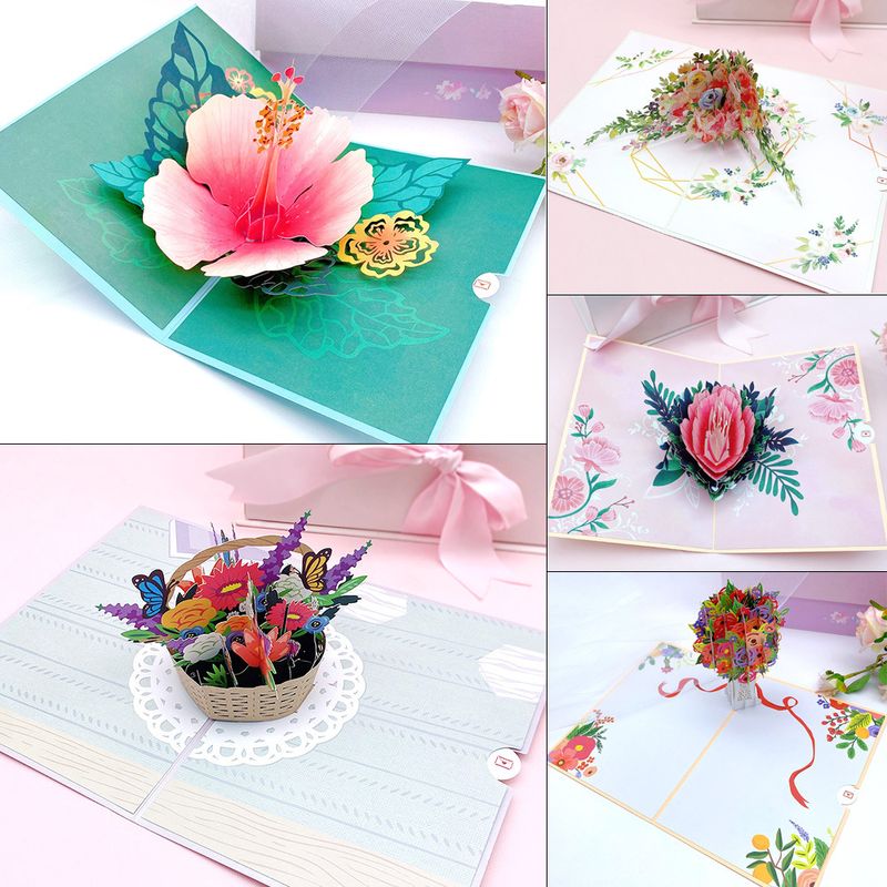Lady Flower Paper Party Festival Card