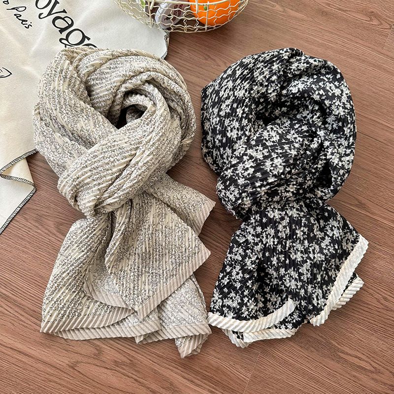 Women's Cute Sweet Color Block Polyester Scarf