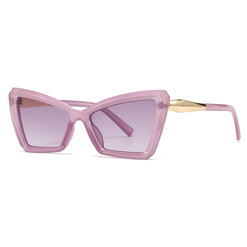 Modern Style Color Block Ac Special-Shaped Mirror Patchwork Full Frame Women's Sunglasses