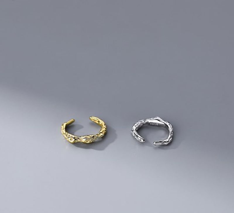 1 Piece Casual Simple Style Solid Color Plating Sterling Silver White Gold Plated Gold Plated Ear Cuffs