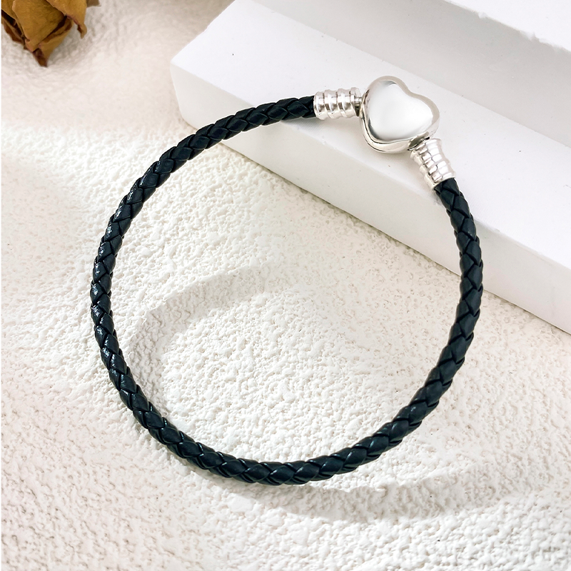 Style Simple Style Coréen Forme De Cœur Argent Sterling Placage Plaqué Argent Bracelet