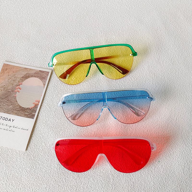 Artistic Streetwear Geometric Pc Resin Avaitor Half Frame Women's Sunglasses