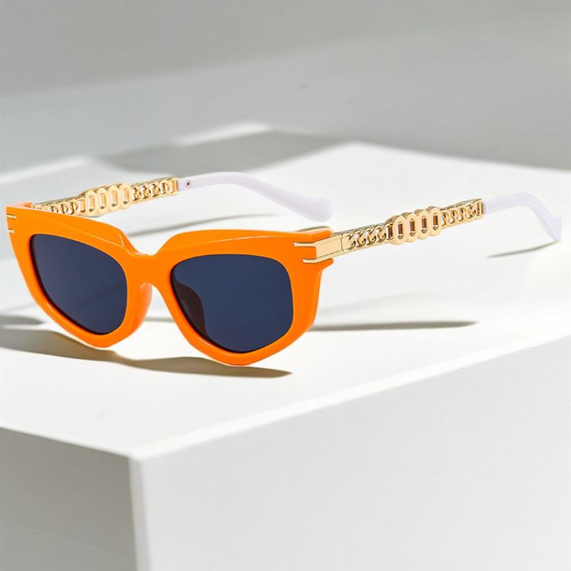Basic Simple Style Color Block Pc Cat Eye Full Frame Women's Sunglasses