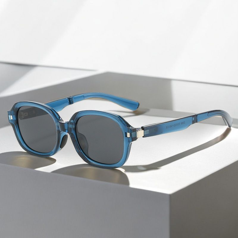Einfacher Stil Farbblock Tak Ovaler Rahmen Vollbild Sonnenbrille Der Frauen