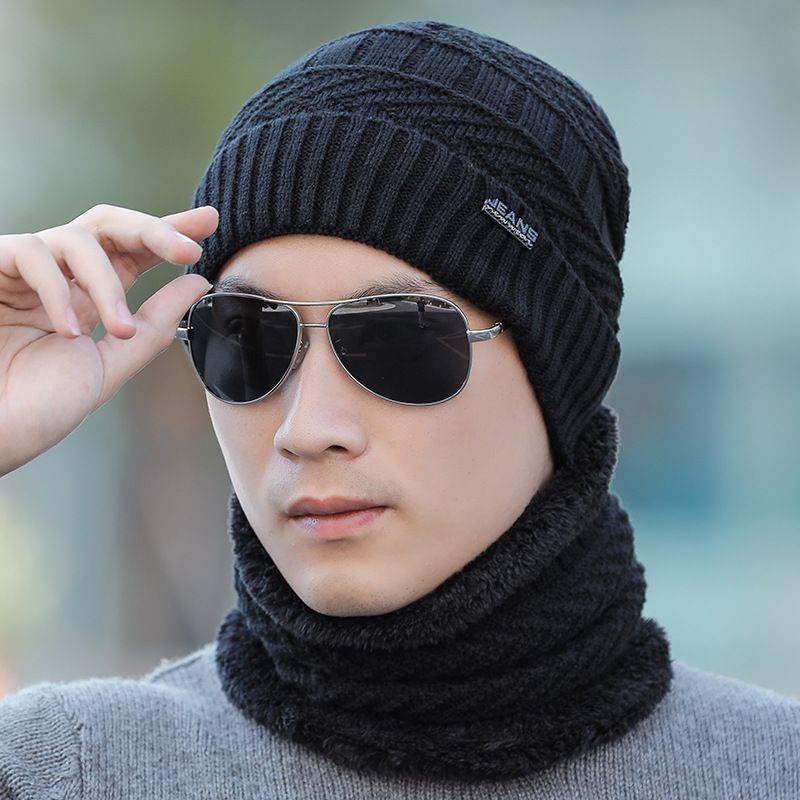 Men's Vintage Style Solid Color Eaveless Wool Cap