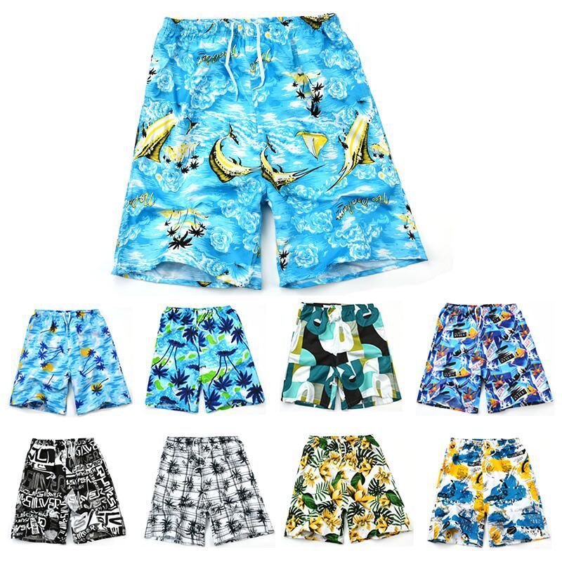 Men's Beach Casual Ditsy Floral Color Block Tree Shorts Shorts