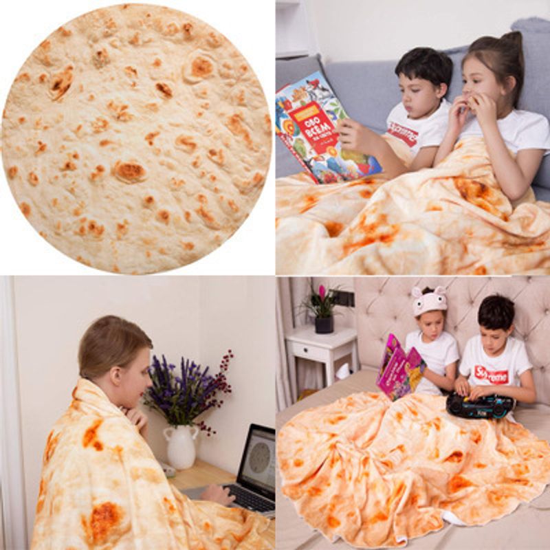 Cute Vacation Donuts Food Flannel Fabric Coral Fleece Blanket
