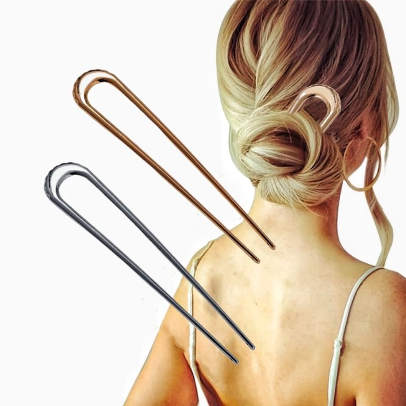 Women's Simple Style U Shape Alloy Plating Hairpin