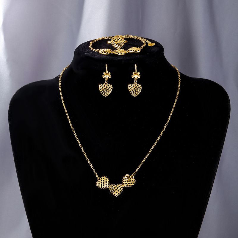 Vintage Style Pentagram Copper 18k Gold Plated Bracelets Earrings Necklace In Bulk