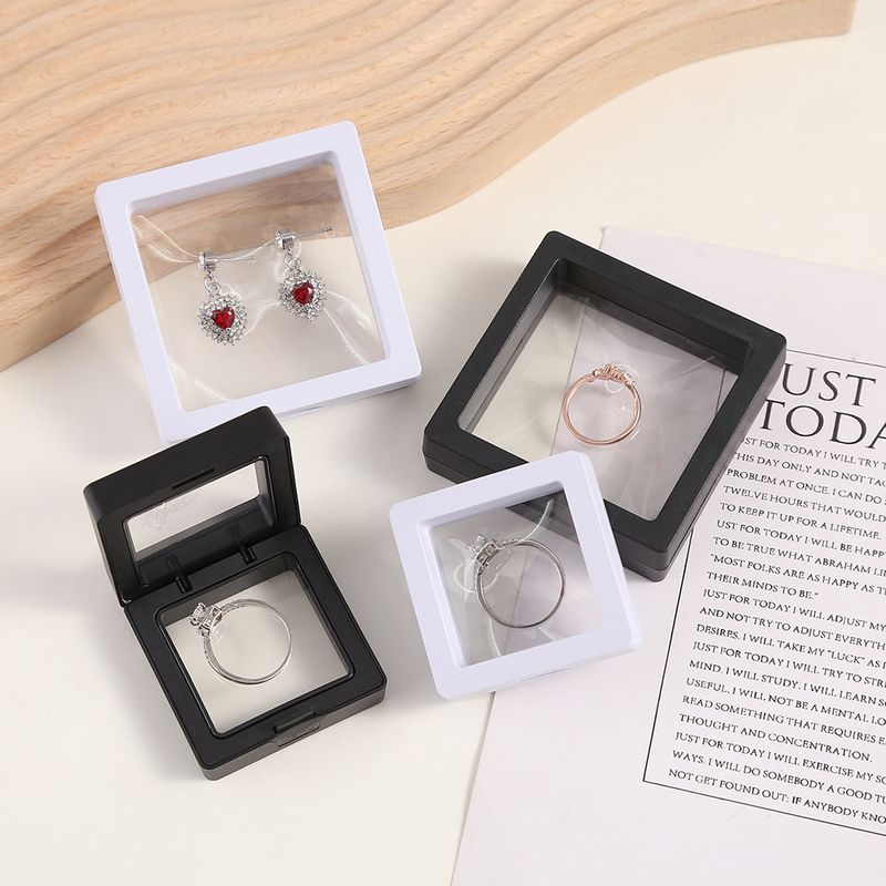 Simple Style Solid Color Plastic Jewelry Boxes