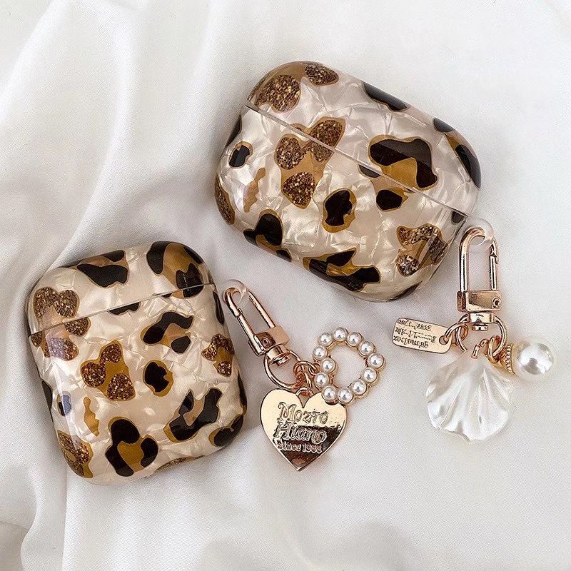 Cute Letter Heart Shape Leopard Earphone Sleeves