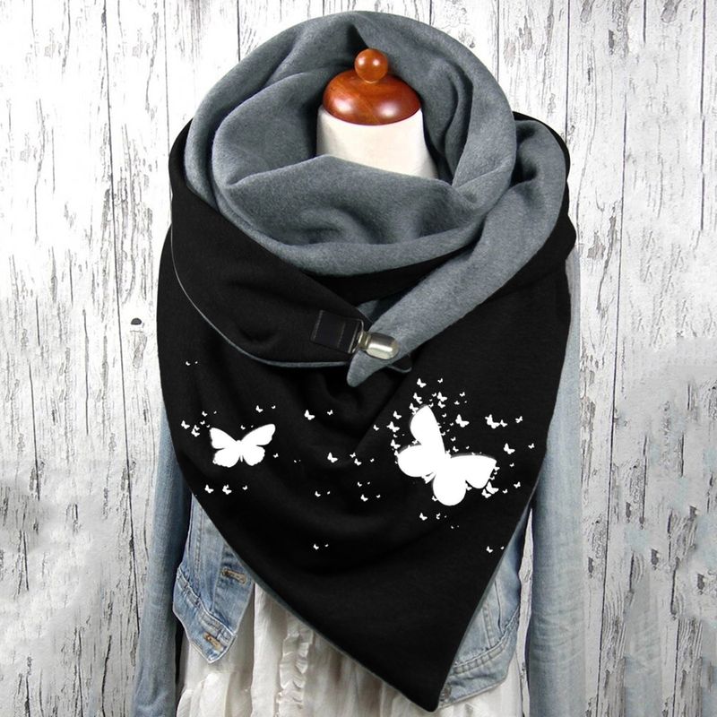 Unisex Streetwear Butterfly Polyester Printing Scarf