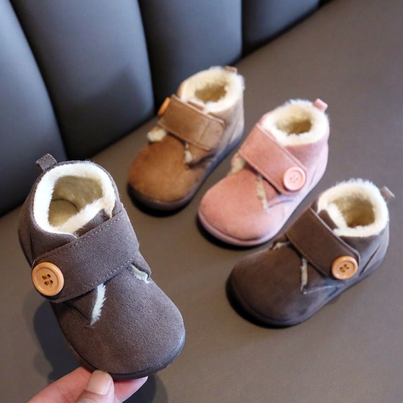 Kid's Basic Solid Color Round Toe Snow Boots