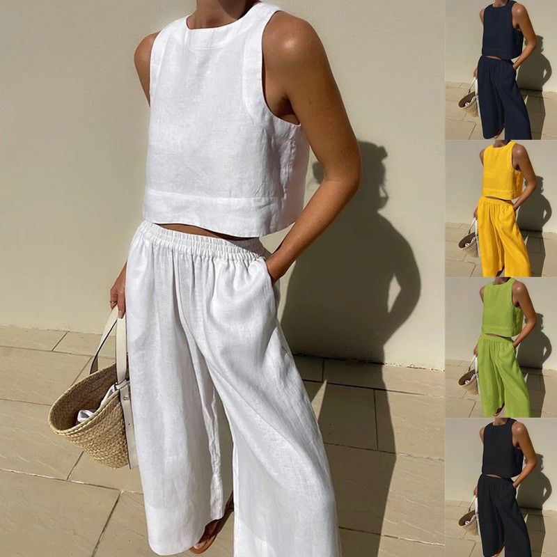 Daily Street Women's Simple Style Solid Color Polyester Pants Sets Pants Sets