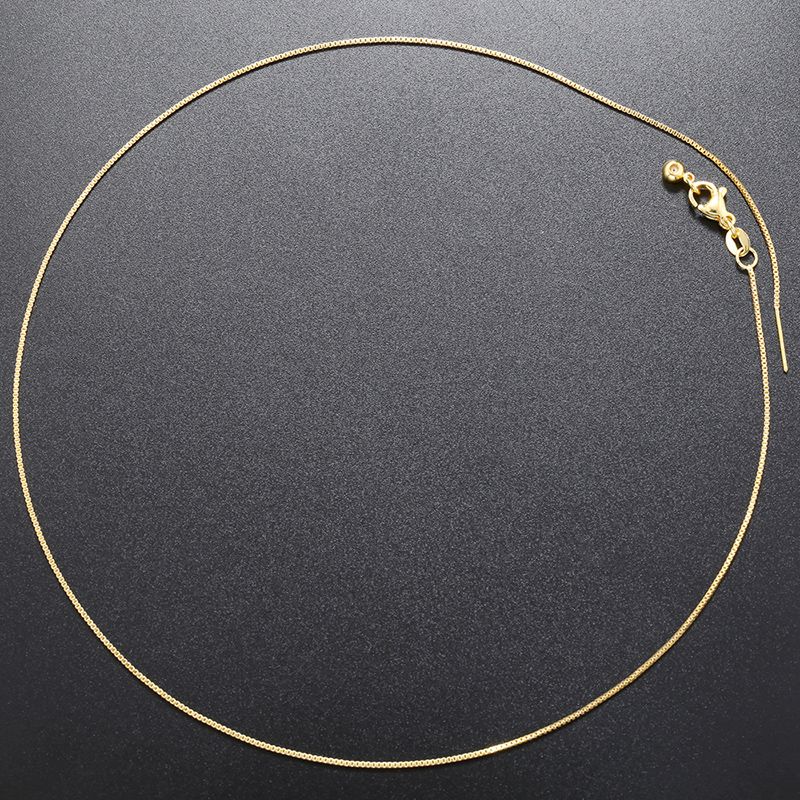 Casual Simple Style Round Copper 18k Gold Plated Necklace In Bulk