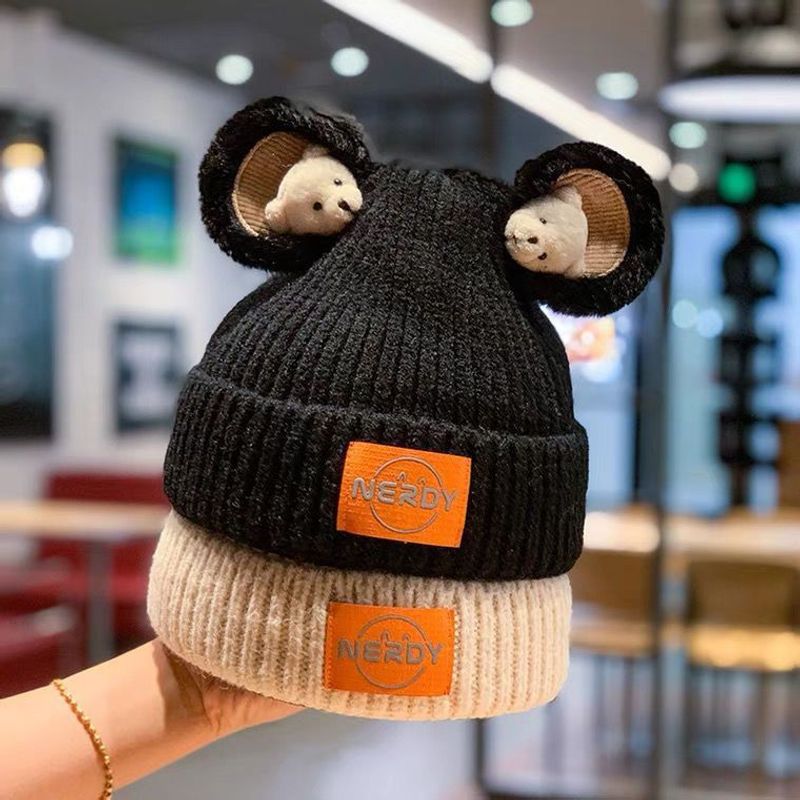 Children Unisex Cute Animal Jacquard Wool Cap