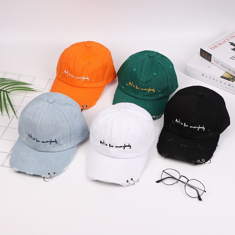 Unisex Simple Style Letter Embroidery Curved Eaves Baseball Cap