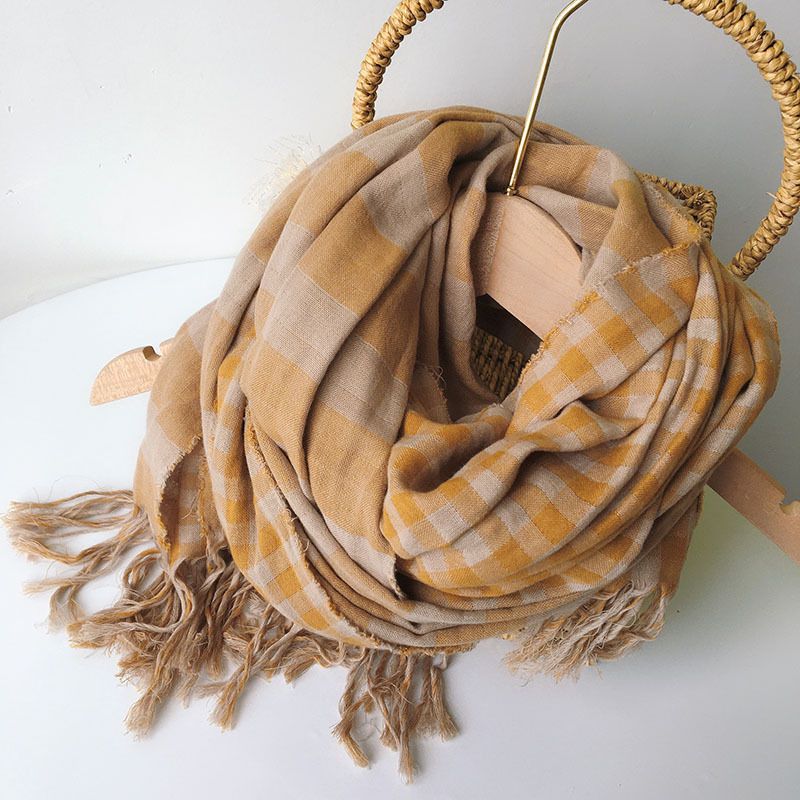 Unisex Vintage-stil Ethnischer Stil Streifen Baumwolle Quaste Schal
