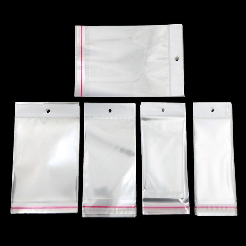 Simple Style Commute Solid Color Plastic Jewelry Packaging Bags